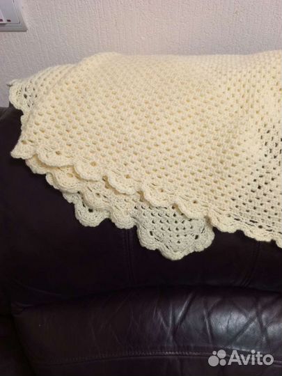 Вязаный плед ручная работа