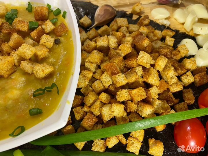 Сухарики пшеничные с чесноком Белые 1кг