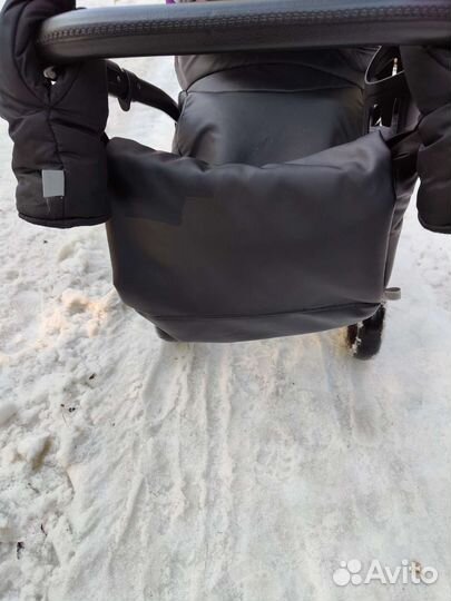 Коляска 2 в 1 Sevillababy Melani черная эко-кожа