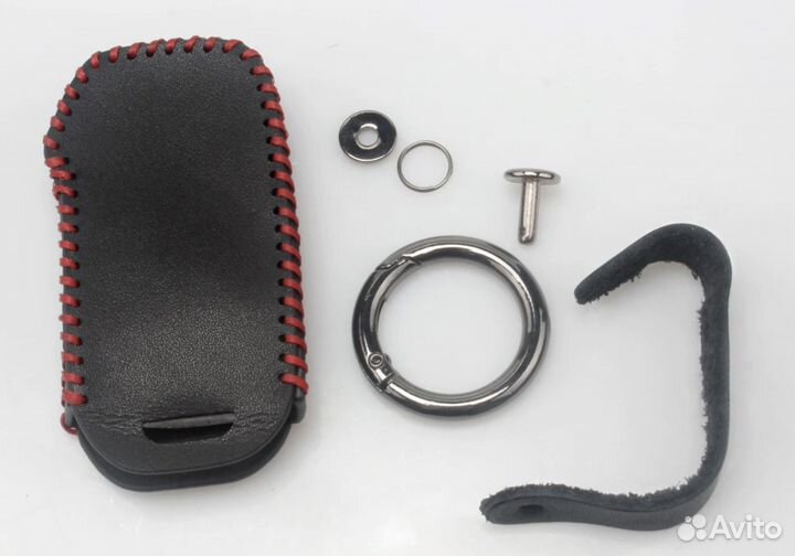 Чехол для SMART ключа Kia / Киа red 3 кнопки