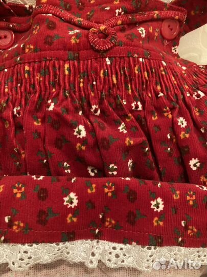 Сарафан бордовый вельвет рост 104