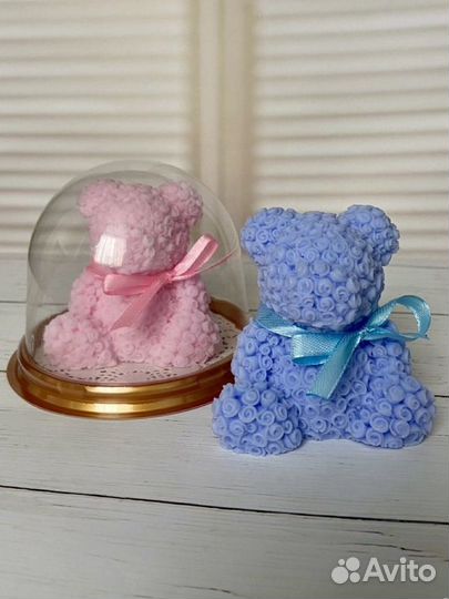 Мыло ручной работы мишка из роз