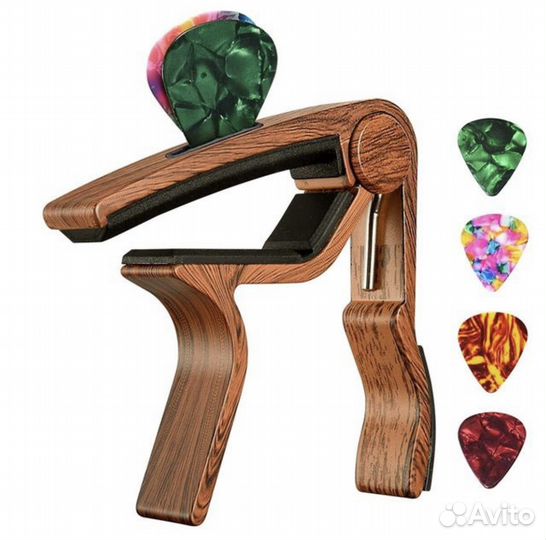 Каподастр для гитары и медиаторы