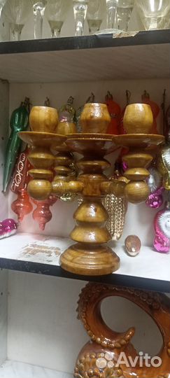 Подсвечник деревянный СССР