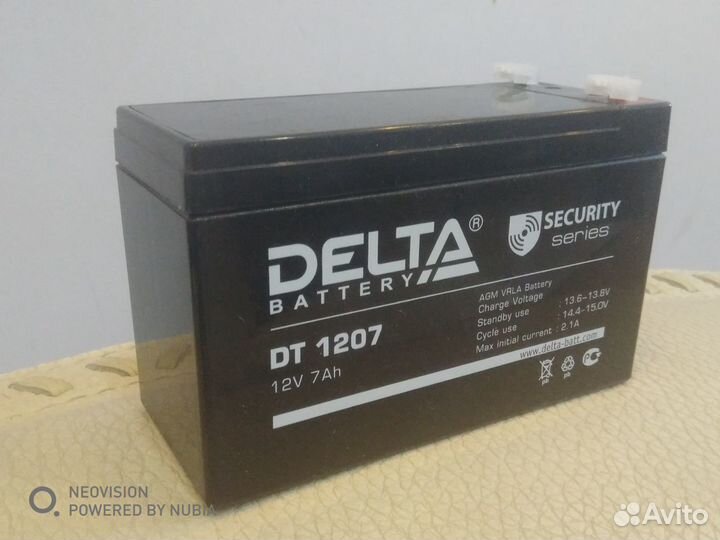 Аккумулятор для ибп 12В 7Ач