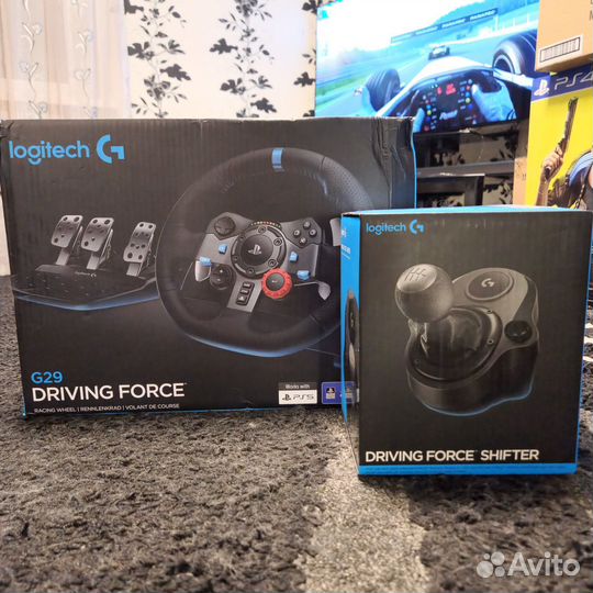 Игровой руль Logitech G29 + коробка передач