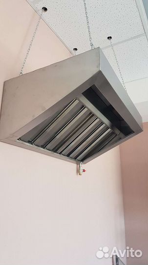 Зонт вытяжной, пристенный 1000х800, нержавейка