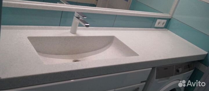 Столешница для ванной из искуственного камня