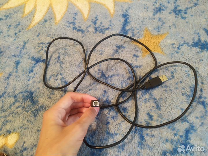Кабели патч корд(3), USB A - USB B(2), Тел. кабель