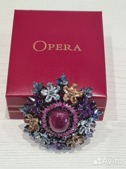 Брошь кулон серебро