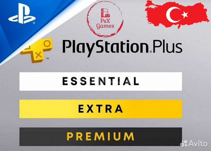Подписка Ps Plus Essential Extra Deluxe 1/3/12 мес