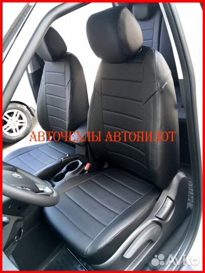 Чехлы Автопилот Hyundai Creta 1 из экокожи чёрные