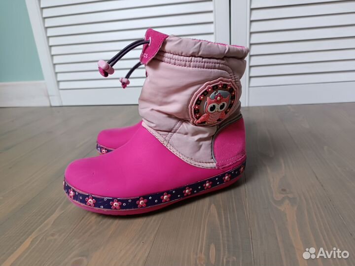 Сапоги crocs для девочки размер J2