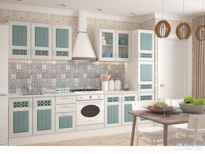 Кухонный гарнитур модульный Прованс (Арктик/Мурено