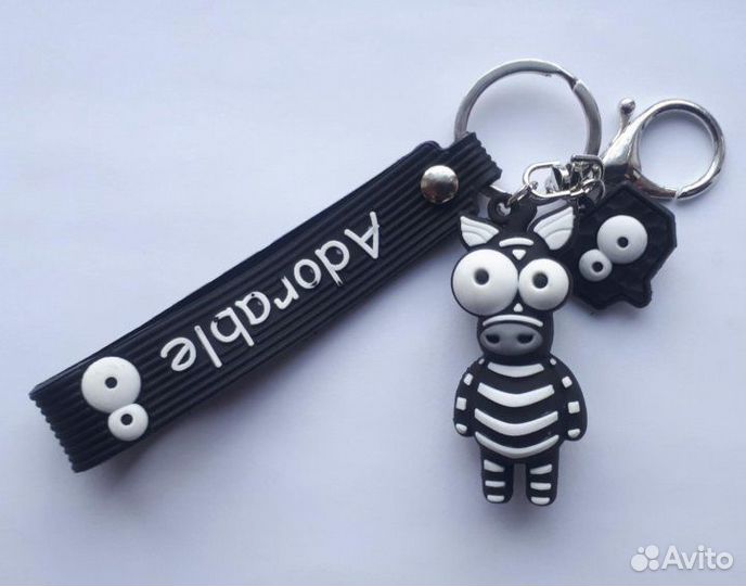 Селиконовый Брелок Zebra