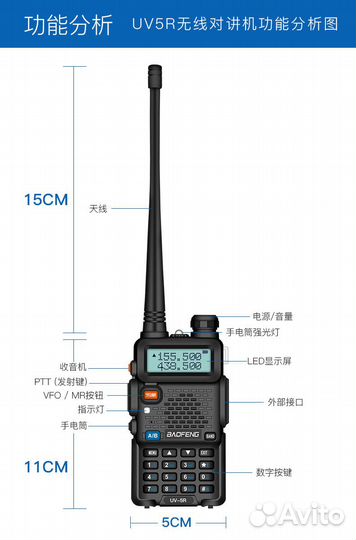 Baofeng UV-5R (5 Ватт), Оригинал, Оптом и Розница