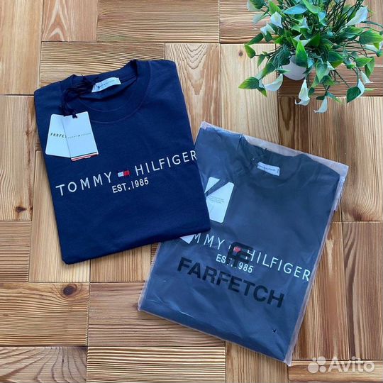 Tommy hilfiger футболка синяя