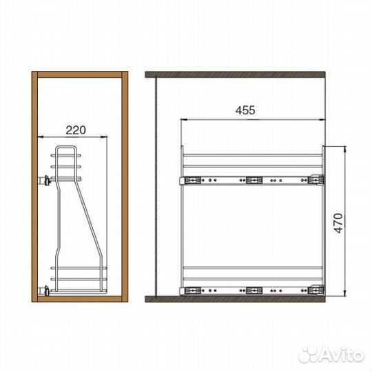 Сетка выдвижная для бытовой химии