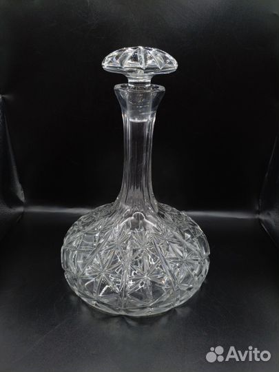 Графин Штоф Декантер Старинный Хрусталь Винтаж