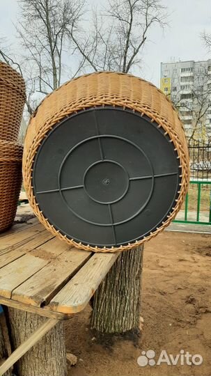 Кашпо 90 л из ротанга для дома и сада