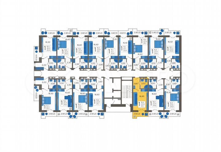 Апартаменты-студия, 25,1 м², 10/12 эт.