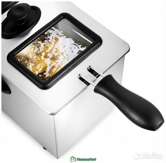 Фритюрница Kitfort кт-2023 черный серебристый