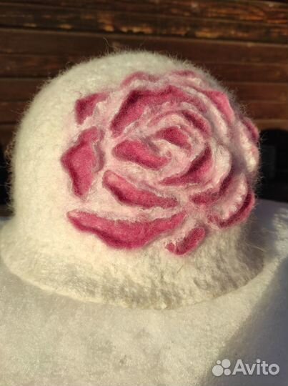 Шапочка банная валяная 