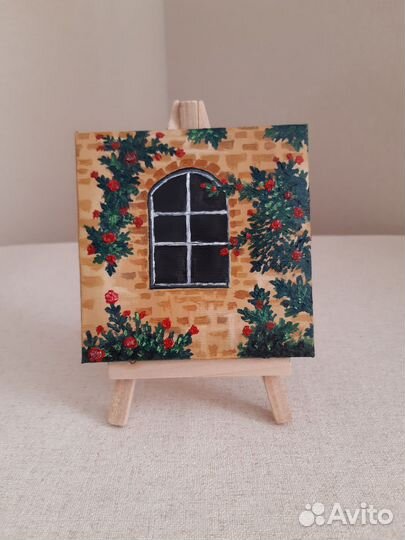 Картина маслом на холсте в подарок в миниатюре