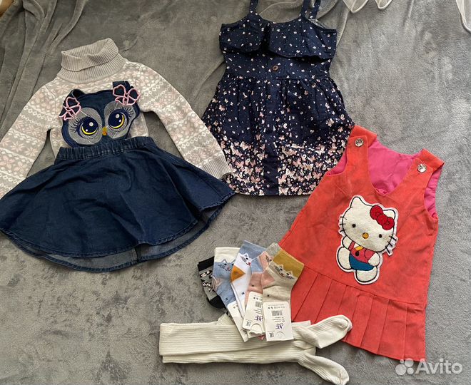 Вещи пакетом на девочку 104 и 110