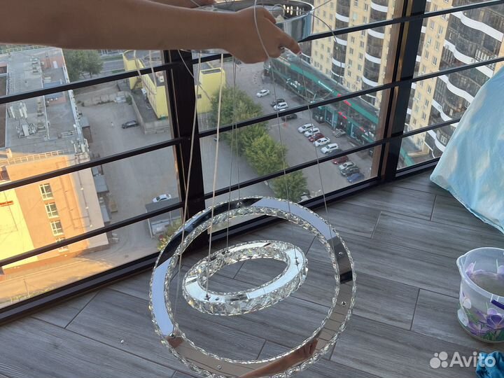 Люстра светодиодная, 2 кольца