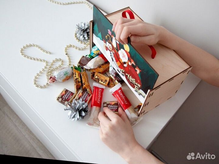 Коробка деревянная прямоугольная