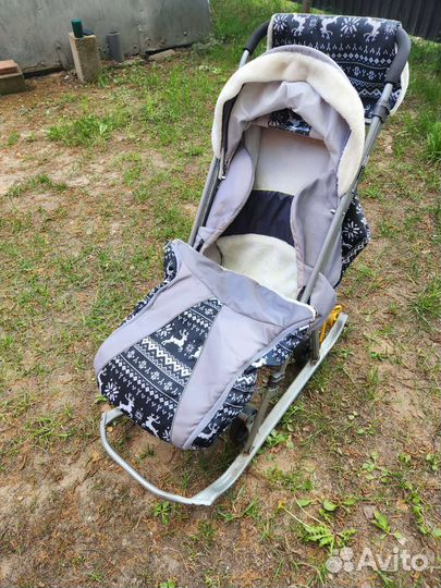 Детские санки коляска Галактика (Galaxy) 1