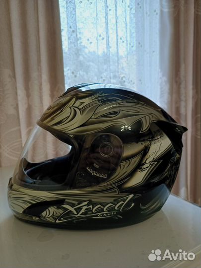 Мотошлем xpeed размер 58, вес 1490 гр