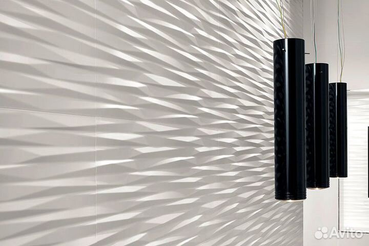 Плитка atlas C. 3D wall Ribbon White Matt 40x80