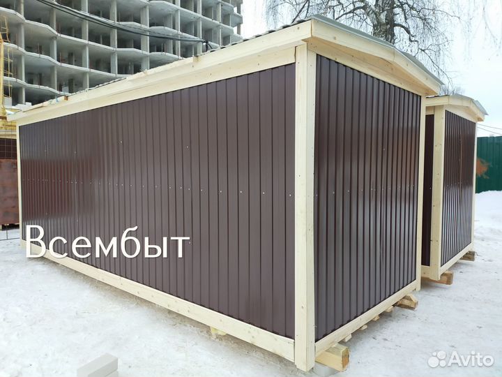 Бытовка металлическая с выбором окон
