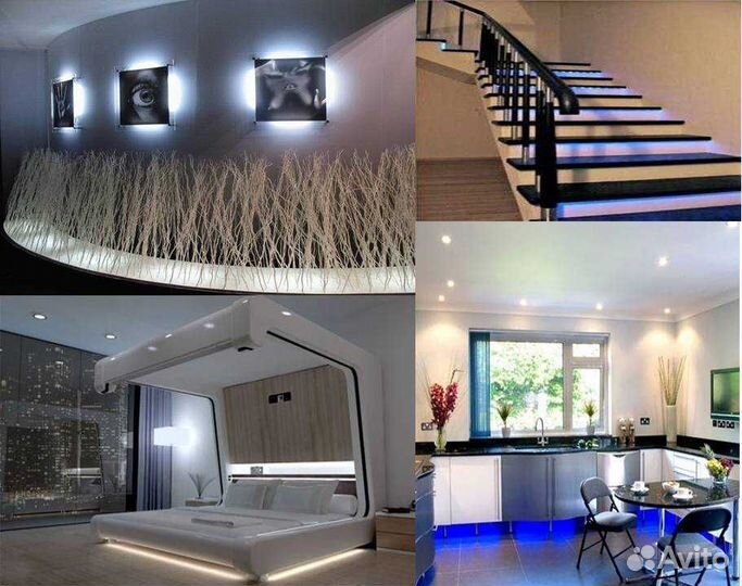 Гибкий неон белый теплый круглый 14 мм на 220 V