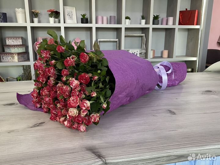 Кустовая Роза 70 см, цветы оптом, розы оптом