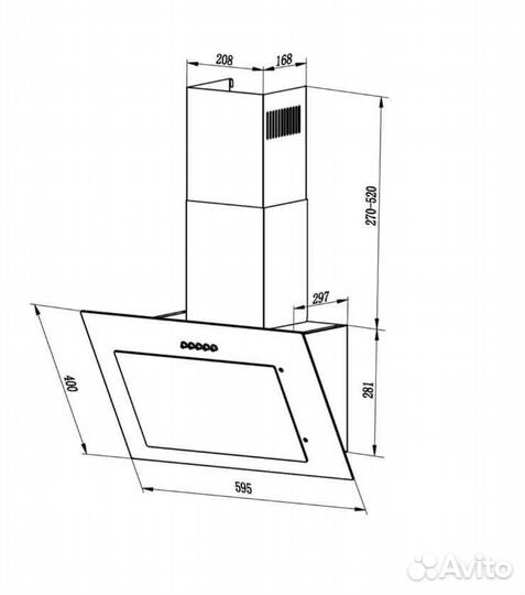 Вытяжка для кухни 60 см новая