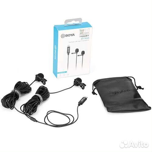 Двойной петличный микрофон Boya BY-M3D USB Type-C