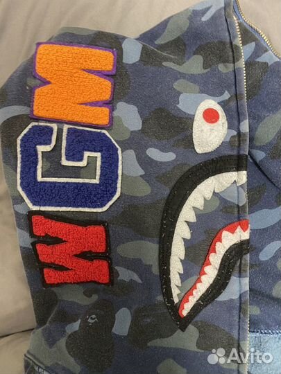 Bape shark zip hoodie