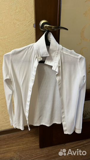 Рубашка белая для мальчика 158