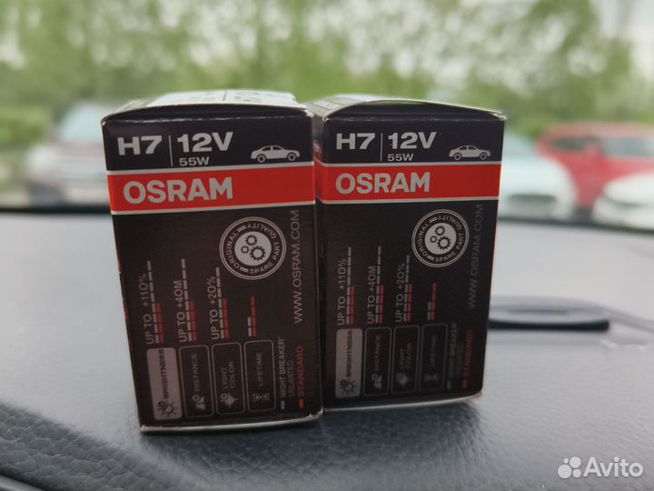 2 лампы Osram H7 Night Breaker unlimited