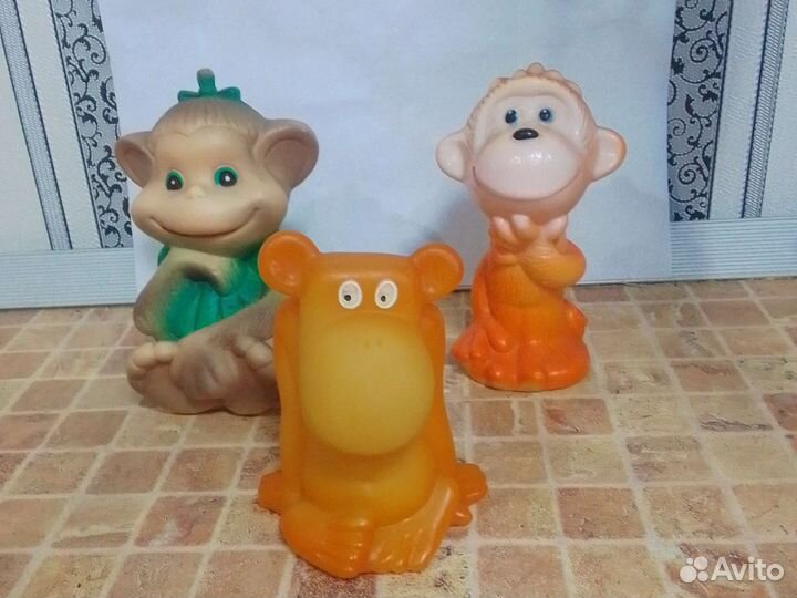 Резиновые игрушки СССР животные