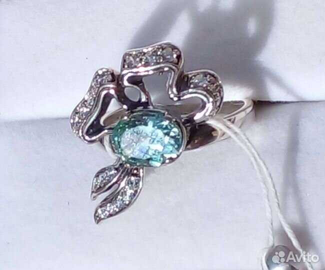 Серебряное кольцо с аквамарином
