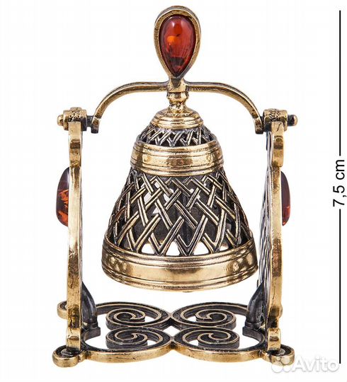 Колокольчик Царский (латунь, янтарь) A2186313