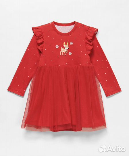 Платье новогоднее 80/86 бронь