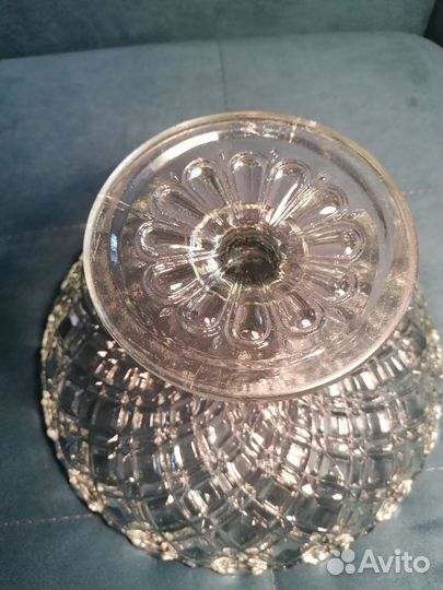 Антикварная ваза Мальцовское стекло