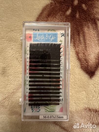 Ресницы для наращивания изгиб М 15 0,07 Lash & Go
