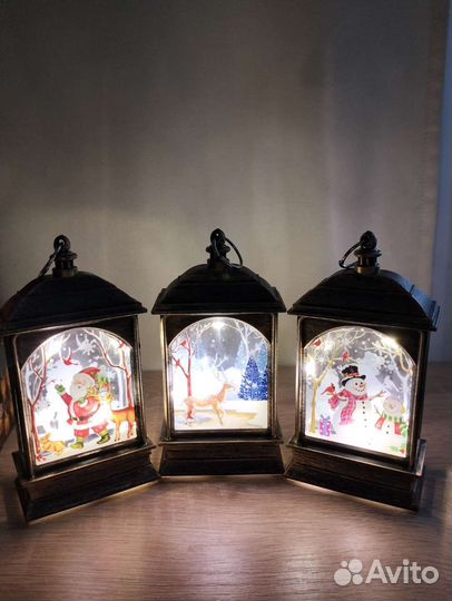 Новогодний фонарь, свеча