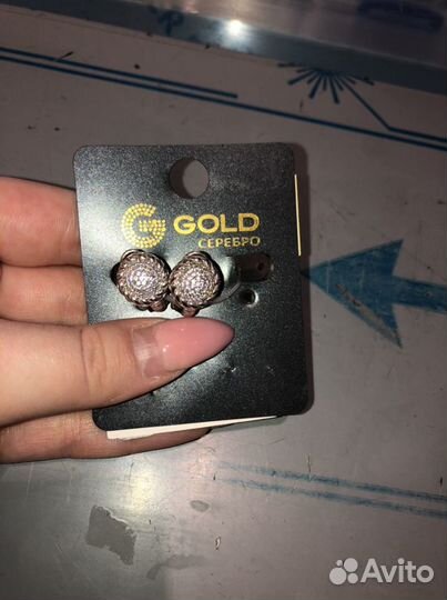 Серьги серебро 925 проба